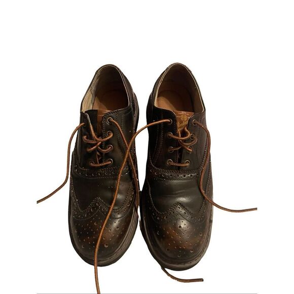 Skechers Mens Brown Memory Foam Leather Wingtip Oxford Shoes Size 11